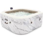 Spa gonflable carrée Bi-Zone Calacatta 4 places Intex Blanc