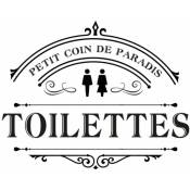 Sticker décoratif de porte toilettes