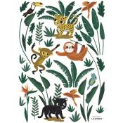 Stickers Jungle night animaux de la jungle (29,7 x