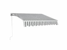 Store banne rétractable 3 x 2,5 m avec tissu résistant aux uv et à l'eau cadre en aluminium pour terrasse balcon noir blanc helloshop26 20_0001114