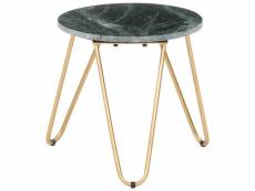 Table basse vert 40 x 40 x 40 cm pierre véritable et texture marbre 286444