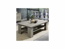 Table de salon couleur chêne gris artemis-l 130 x