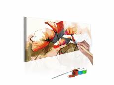 Tableau à peindre par soi-même - fleurs - coquelicots délicats A1-MA_0008