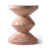 Tabouret en marbre rose Zig Zag - Pols potten