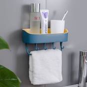 Tagères de salle de bain toilettes multifonctionnelles support de rangement sans perforation, serviette de toilette support mural pour meuble-lavabo