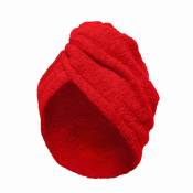 Turban éponge fermeture élastique en coton rouge