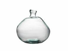 Vase bouteille simplicity 33 cm en verre recyclé