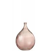 Vase verre saumon H56cm