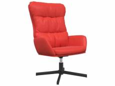 Vidaxl chaise de relaxation rouge similicuir