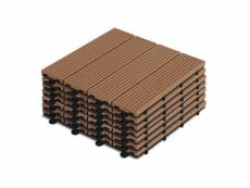 8 dalles clipsables en bois composite