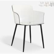 Ahd Amazing Home Design - Chaise de salon et cuisine transparente avec accoudoirs Suntree Couleur: Noir