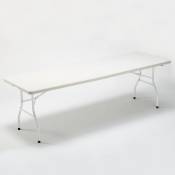 Ahd Amazing Home Design - Table pliante rectangulaire 242x76 pour jardin et camping mulhacen