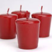 Amadeus - Lot de 4 bougies Votive 4,6 x 5,1 cm rouge