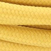 Câble textile soie - 3m - Jaune moutarde