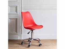 Chaise de bureau réglable en hauteur rouge anne