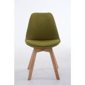 Chaises de restauration élégantes Cadre en bois clair et siège de tissu diverses couleurs colore : vert