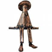 Cuivre Sculpture Man pour la gouttière, 47 cm cuivre
