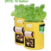 Drillpro - 2 pièces bricolage jardin pomme de terre cultiver planteur plantation légume conteneur sac Pot