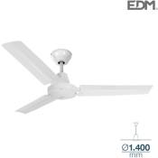 E3/33981 ventilateur de plafond modèle industriel blanc puissance : 60W pales : Ø140cm avec contrôleur mural EDM