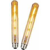 Ersandy - 2 Paquets T30 E27 Ampoule led à Long Tube,Edison Retro Vintage Ampoules à Tube Décoratif 4W(Remplacez L'ampoule Halogène à vis de 40W)