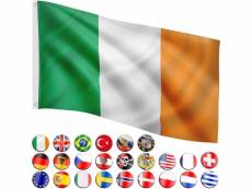 Flagmaster drapeau 120x80 cm, choix de 18 drapeaux, à accrocher - couleur : irlandais