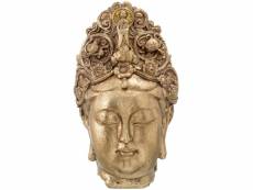Grande statue en résine tête bouddha 67 cm