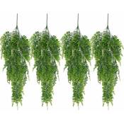 Groofoo - 4 pièces plantes artificielles suspendues plantes suspendues plante artificielle artificielle fougère feuilles vertes plantes vertes