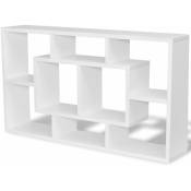 Helloshop26 - tagère armoire meuble design murale avec 8 compartiments blanc