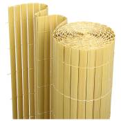 Hengda Canisse double face PVC.bambou.1 x 3 m.Résistant aux UV Tapis de protection visuelle - Bambou