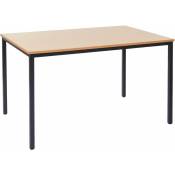 HHG - jamais utilisé] Bureau Braila, table de conférence / seminaire, 120x80cm aspect hêtre - brown