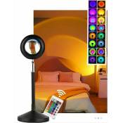 Lablanc - Sunset Projection Lamp, Rotation à 180 degrés Lumière de coucher de soleil,16 Couleurs Lampe de projection, Chambre à Coucher