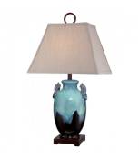 Lampe de table Amphora Glaçure turquoise 85 Cm