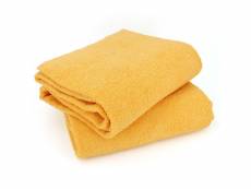 Lot de 2 draps de bain 90x150 cm alpha jaune or