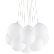 Mapa Bianco - Petite suspension à 11 ampoules, blanc, E14 - Ideal Lux