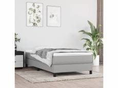 Matelas de lit relaxant à ressorts ensachés gris clair 100x200x20 cm