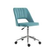 MH - Chaise de bureau design valeria bleu canard
