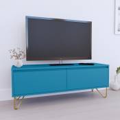 Mobilier Deco - eloise - Meuble tv bleu canard composé