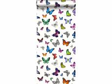 Papier peint papillons multicolore - 138507 - 53 cm