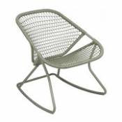 Rocking chair Sixties / Assise souple plastique tressé - Fermob vert en plastique
