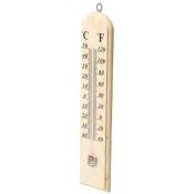 Silverline - petit thermomètre en bois -40 °C à