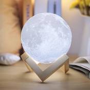 T-MIX Lampe de Lune, Night Light 3D Printing Moon Lampe