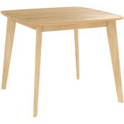 Table carrée Julio 4 personnes en bois clair 90 cm - Marron Clair