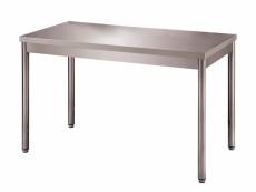 Table centrale démontable inox 304 pieds ronds - l2g - - inox1000 600x850mm