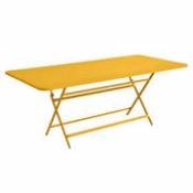 Table pliante Caractère / 90 x 190 cm - 8 à 10 personnes - Fermob jaune en métal