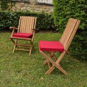 Teck'attitude - Coussin framboise pour chaises et fauteuils pliants - Framboise