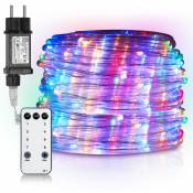 Tube lumineux led avec télécommande Extérieur/Intérieur Tube lumineux Intérieur Chaîne lumineuse—Multicolore—10m - Multicolore