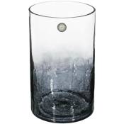 Vase cylindre - verre craquelé - H20 cm Atmosphera créateur d'intérieur - Gris