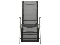 Vidaxl chaises de jardin 2 pcs textilène et aluminium argenté