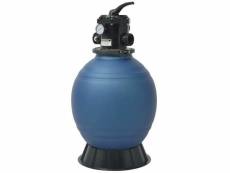 Vidaxl filtre à sable pour piscine avec vanne 6 positions bleu 460 mm 91169