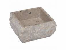 Vidaxl lavabo gris 30x30x13 cm marbre